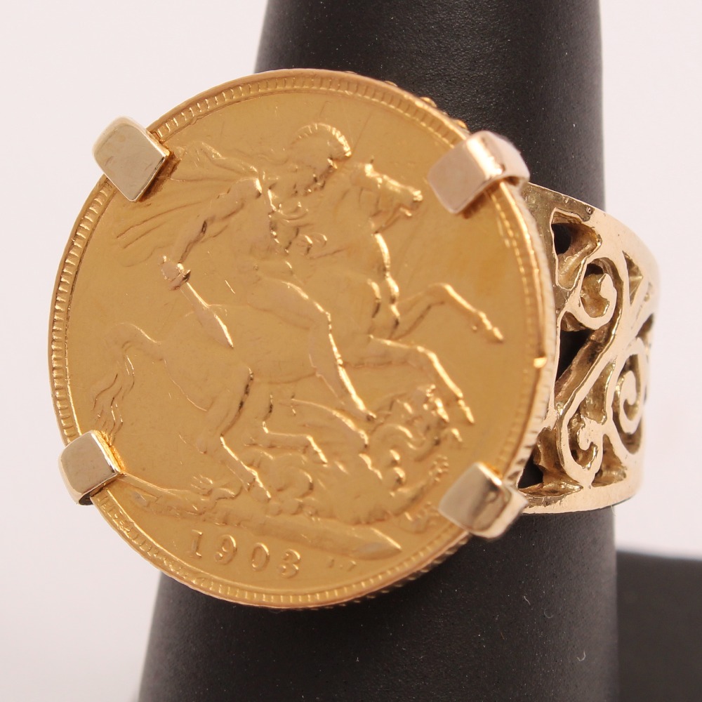 Pre-owned Unbranded 22ct 1903 Edward VII Full Sovereign Coin Non-Fixed ...